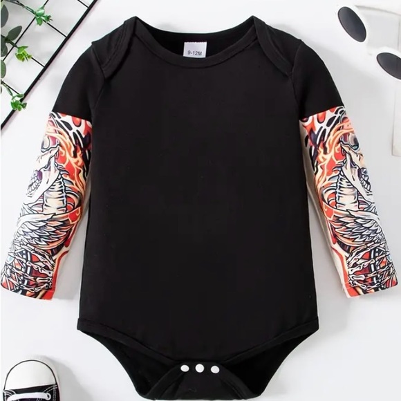 206. 🎉Infant Tattoo Sleeve Onesie - Picture 1 of 3